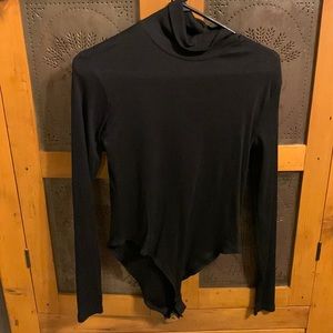 H&M Black Turtleneck Bodysuit, size M